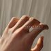 Ifashion @ 14K Genuine Gold Joint Women's Index Finger Ring, Fashionable Design, Personalized And Simple Zircon Jewelry_ipsvogv.com