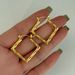 Spot Factory Fashionable Niche Ins Titanium Steel Retro Diamond Bamboo Earrings_ipsvogv.com