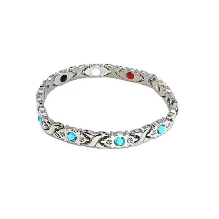 Fashion Detachable Energy Magnet Bracelet Diamond-encrusted magnetic bracelet for men and women_ipsvogv.com
