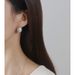 Stud Earrings Sterling Silver Inlaid Zircon Earrings Niche Minimalist Joker Retro Elegant Jewelry Korean Style Women's High-end Sense_ipsvogv.com