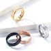 Hand hammered irregular pattern titanium steel ring, neutral and cold style, niche hand jewelry for men and women_ipsvogv.com
