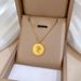 【 Full Body Titanium Steel 】 Round Piece Human Head Minimalist Gold Necklace In The Furnace, Female Ins Mesh Red_ipsvogv.com