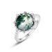 Personality Charm Water Grass Agate Ring S925 Silver Natural Green Moss Stone Fashion Finger Ring Atmosphere_ipsvogv.com