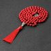 Natural Red Turquoise Eye Tassel 108 Necklace_ipsvogv.com