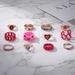 New Macaron Drip Oil Cute Cartoon Frog Love Color 12 Piece Set Ring_ipsvogv.com