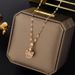 Crown Titanium Steel Necklace, Female Internet Celebrity, Same Style Clavicle Chain, Gold Rose Gold, Japanese And Korean_ipsvogv.com