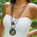 retro log piece antique style necklace butterfly ethnic long beaded wax thread sweater chain jewelry_ipsvogv.com