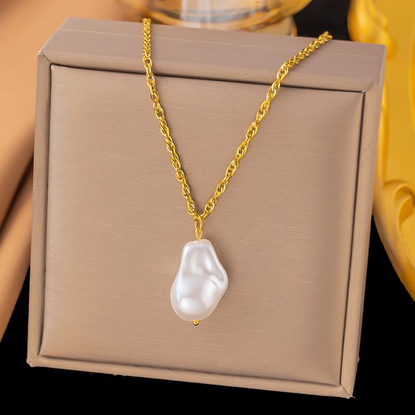 Advanced Irregular Pearl Women, Titanium Steel Ear Buckles With Elegant Temperament, Internet Famous Long Earrings For_ipsvogv.com