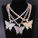 Hot Selling Butterfly Rhinestone Necklace Clavicle Chain Choker Accessories_ipsvogv.com
