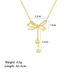 Titanium Steel Tassel Bow Necklace Women's Luxury Simple Advanced Versatile Lily Of The Valley Pendant Kwai_ipsvogv.com