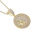 Men's Jewelry GOAT Pendant Necklace With Diamond Accents And Engraved Lettering, Hip Hop Style Statement Piece, Silver And Gold Options, 60cm Chain_ipsvogv.com