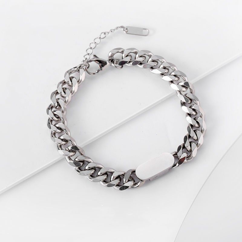 Cuban Bracelet New Trendy Fashionable Minority Titanium Steel Design High End Hip Hop Cool And Generous Men's Jewelry_ipsvogv.com