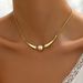 Small niche light luxury style women's long versatile geometric design string pearl pendant necklace accessories_ipsvogv.com