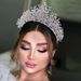 Handmade Crystal Crown For Brides - Elegant Wedding Tiara With Dazzling Rhinestones, Perfect For Bridal Party And Special Occasions_ipsvogv.com