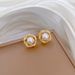 【 Titanium Steel 】 Necklace Earring Light Luxury Full Diamond Rotating Pearl Personalized Charm Banquet Earrings Set_ipsvogv.com