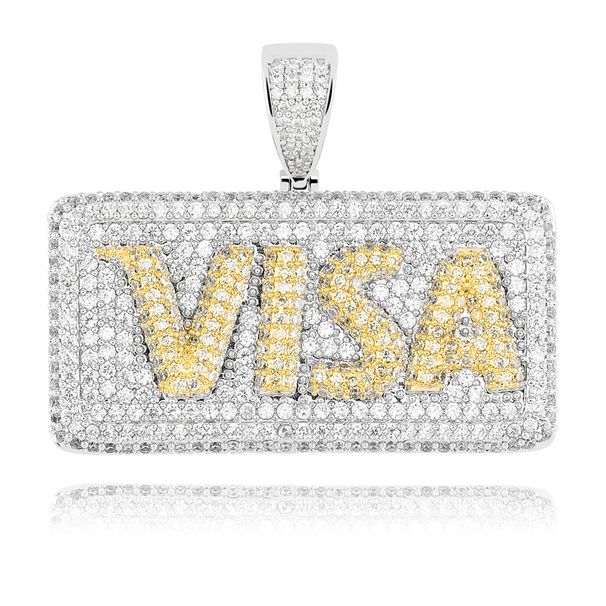 Men's Jewelry VISA Card Zircon Pendant Hip Hop Personality Hip Hop Pendant_ipsvogv.com