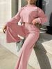 Women's Clothing casual fashion long sleeved hooded sweatshirt wide leg pants two piece set_ipsvogv.com