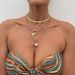 Ins Style Metal Sequin Butterfly Fashionable Pearl Snake Bone Chain Layered Collarbone Necklace_ipsvogv.com