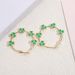 Fashion Temperament Three Leaf Clover Earrings Four Leaf Clover Oil Drop Exaggerated Earrings_ipsvogv.com