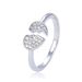 Unisex Version Of Foreign Trade Ins Style Diamond Zircon Heartbroken Ring Opening Adjustable Female Index Finger Ring Simple Niche_ipsvogv.com