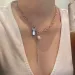 T20 Titanium Steel Non-fading Pendant Necklaces ing Style Cold Wind Temperament Clavicle Simple Chain Girls' Gift_ipsvogv.com