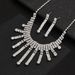 Pinduoduo Jewelry Fashion Pearl Necklace Earrings Bracelet Set Bride Accessories_ipsvogv.com