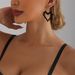 Fashion Resin Flame Shaped Hollow Love Earrings Spice Girls, Personalized Peach Heart Earrings Earrings_ipsvogv.com