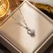 New Love Rotatable Snowflake Necklace Women's Light Luxury Niche Design Sense Clavicle Chain Titanium Steel Neckchain Accessories Elegant_ipsvogv.com
