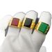 Vietnam Sand Gold Plated With Jade Marrow Open Mouth Men's Color Preserved Emerald Ring_ipsvogv.com