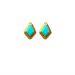 Niche diamond turquoise for women, high-end feel and a light luxury temperament. Simple earrings with silver needles_ipsvogv.com