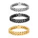 Minimalist Stainless Non-Fading Men's Hip-Hop Titanium Steel Three-Dimensional Cut Four-Sided Polished Cuban Bracelet_ipsvogv.com