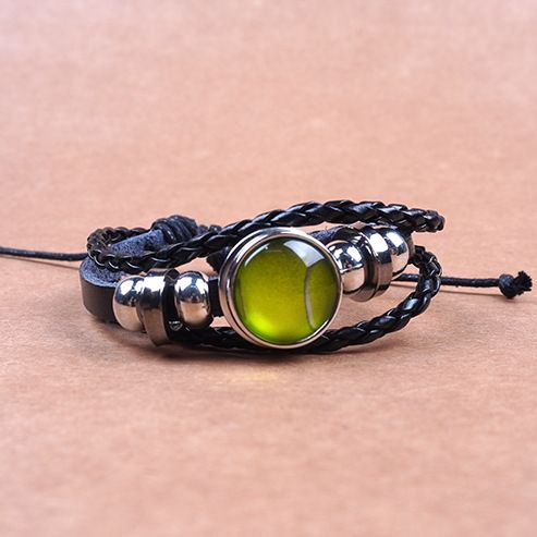 Unisex Sports Bracelet - Leather & Woven Beads (Football, Basketball, Tennis Fan Gift)_ipsvogv.com