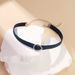 Fashionable And Vesatile Denim Cotton Fabic Choke Shot Collabone Haajuku Jewely Hinestone Heat Neck Chain_ipsvogv.com