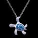 New Turtle Pendant Necklace Cute Exquisite Blue Pendant_ipsvogv.com