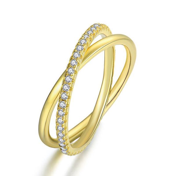 S925 sterling silver gold stacking ring female personality ins style ring jewelry silver jewelry_ipsvogv.com