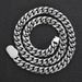 Chain Necklaces Hip Hop stainless steel round mill sealed Cuban necklace single side spring buckle titanium steel jewelry men's necklace_ipsvogv.com