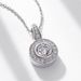 new Brilliant Moissanite Pendant S925 Silver Inlaid Round Colored Diamond Clavicle Chain Light Luxury Fashion_ipsvogv.com