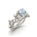 Jewelry Princess Olive Leaf Engagement With Diamond Blue Zircon Ring_ipsvogv.com