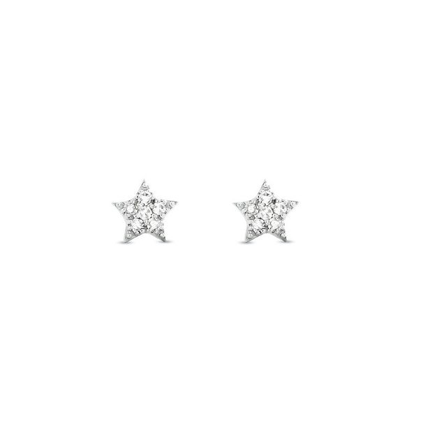 Unisex simple five pointed star earrings for women, zircon micro inlaid star ear bone studs popular earrings_ipsvogv.com