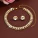 Women’s Jewelry Set Fashion High Quality Sparkling Crystal Necklace Earrings Set Rhinestone Necklace Earrings Dance Performance Accessories_ipsvogv.com