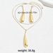 INS Exaggerated Large Geometric Water Drop Pendant Simple Clavicle Fashion Punk Style Earrings Necklace Set_ipsvogv.com