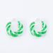 Advanced spiral patterned enamel drip glazed earrings with summer design and fashionable ear accessories_ipsvogv.com