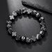 Live Hot Sale Black Gallstone Cross Men Hip Hop Trendy National Trend Jewelry 10mm Snowflake Bracelet Women_ipsvogv.com