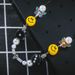 ASAP ROCKY Wang Yibo's fashionable dice skull smiling face pearl collarbone necklace accessory_ipsvogv.com
