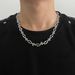 Hip hop personality titanium steel non fading knotted necklace men's trendy basic street niche high end autumn and winter sweater chain_ipsvogv.com