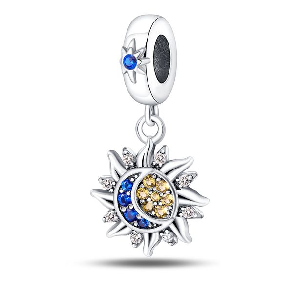 Women's Jewelry Copper Plated 925 Silver Jewelry Niche High End Star And Moon Pendant Beads Suitable For DIY Bracelet And Necklace Making_ipsvogv.com