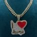 Ins Hip-Hop Alloy Necklace With Inlaid Diamonds Exaggerated Pendant Letter Personality Trendy Brand Accessories_ipsvogv.com
