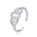 Women’s Jewelry Set Fashion New Jewelry Ring Fashionable And Versatile Zircon Micro Inlaid CZ Ring Simple Bow Open Ring_ipsvogv.com
