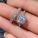 hot selling ring sets, new style full inlaid super sparkling zircon couple rings, fashionable wedding ring sets_ipsvogv.com