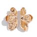 Ins Style Metal Pleated Petal For Women With Exaggerated Three-dimensional Flower Border Earrings_ipsvogv.com
